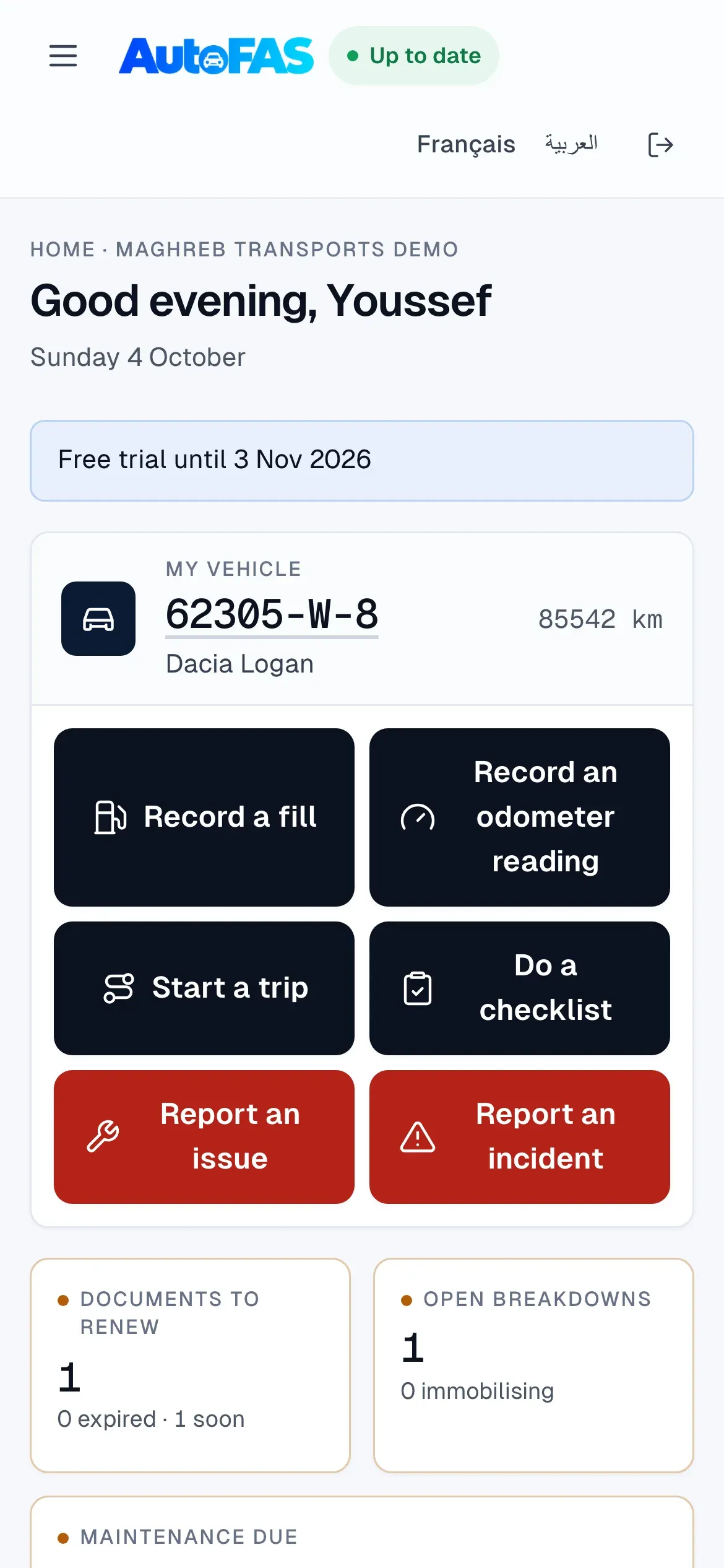 The driver’s home on a phone: their vehicle and field actions